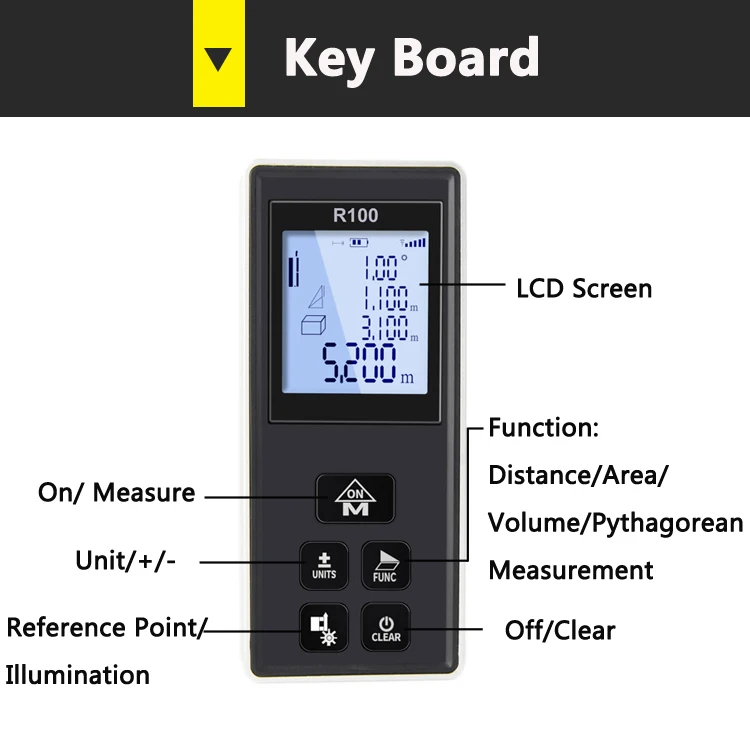 Key Board JRT 150m Range Lazer Rangefinder