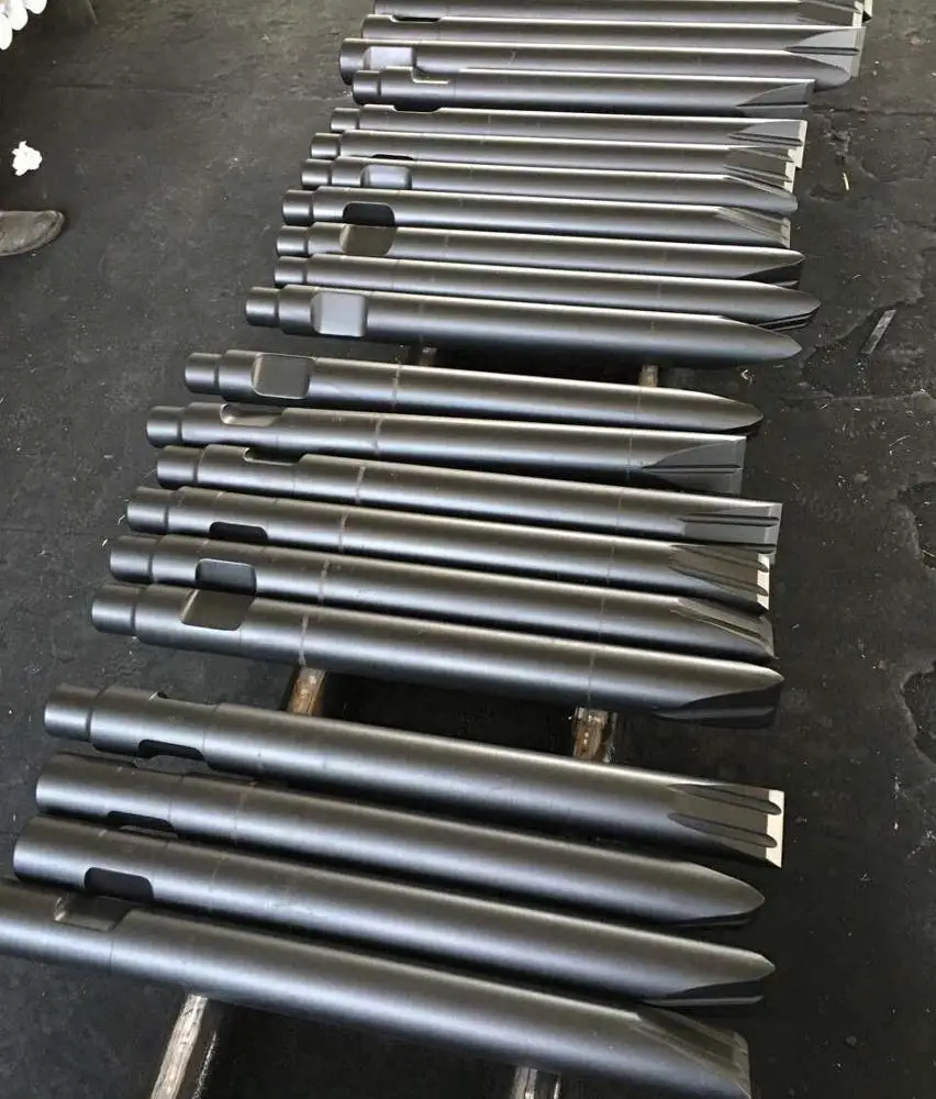 Hydraulic Breaker Hammer Part Chisel Moil Point Blunt tool Torpedo Tp10 Tp20 Tp30 Tp40 Tp50 Tp220 Tp250 Tp400 Tp450 for Sale