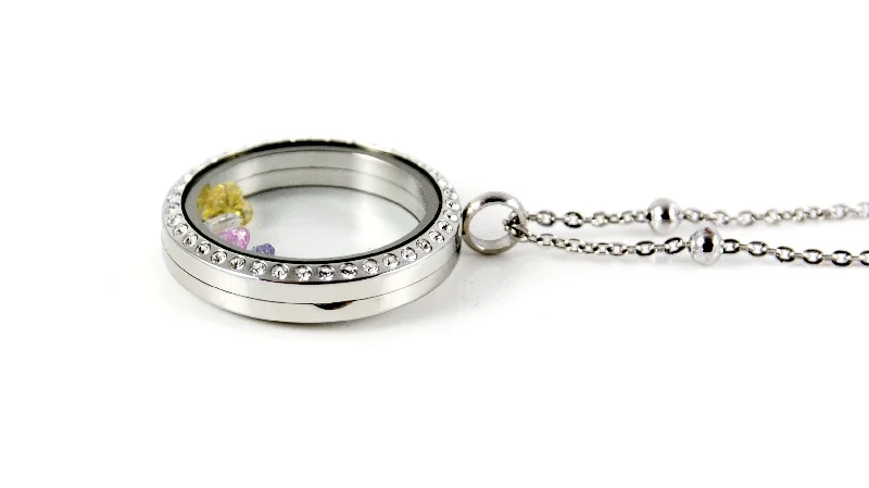 Самый популярный кулон-медальон из нержавеющей стали с памятью и стеклянной фоторамкой