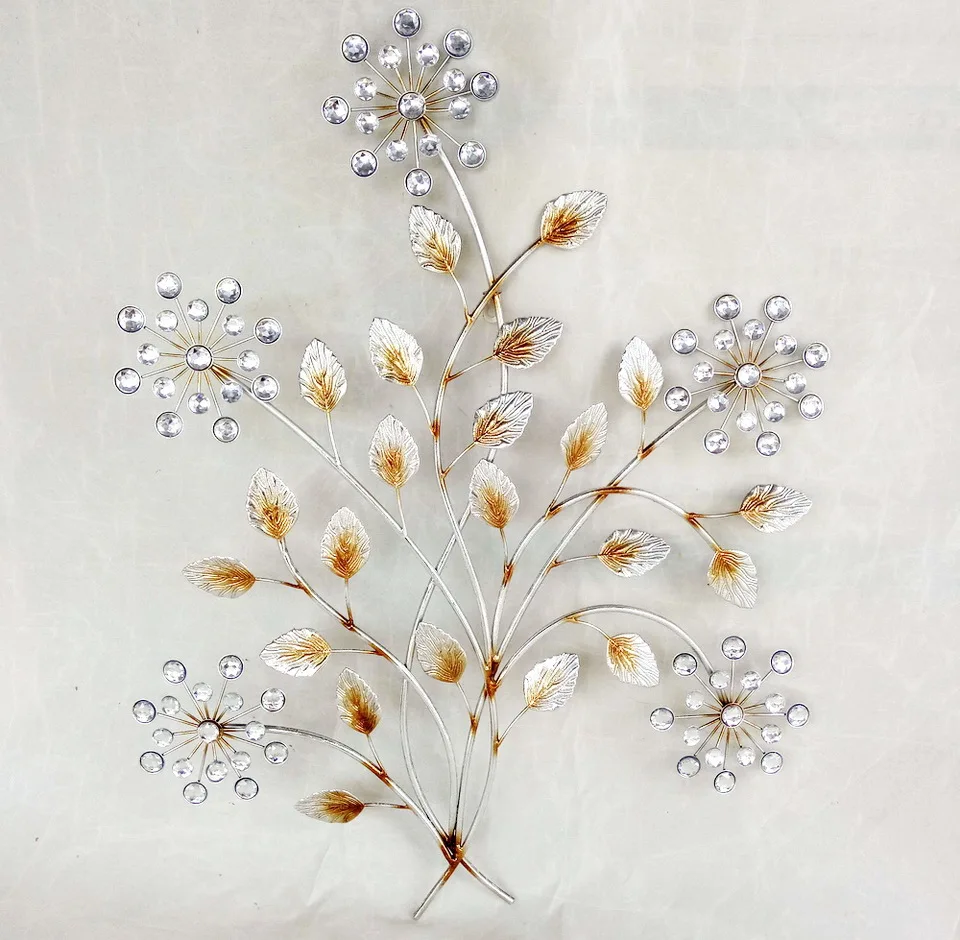 Art Branch And Flower Wall Decor Metal Tree