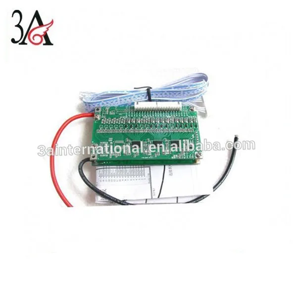 smallest size 10s 36v 10A bms lithium li ion battery packs bms pcm pcb ebike battery bms with balanced light