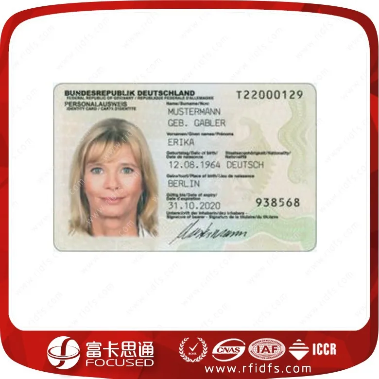 China Suppllier Anti Fake Id Cards