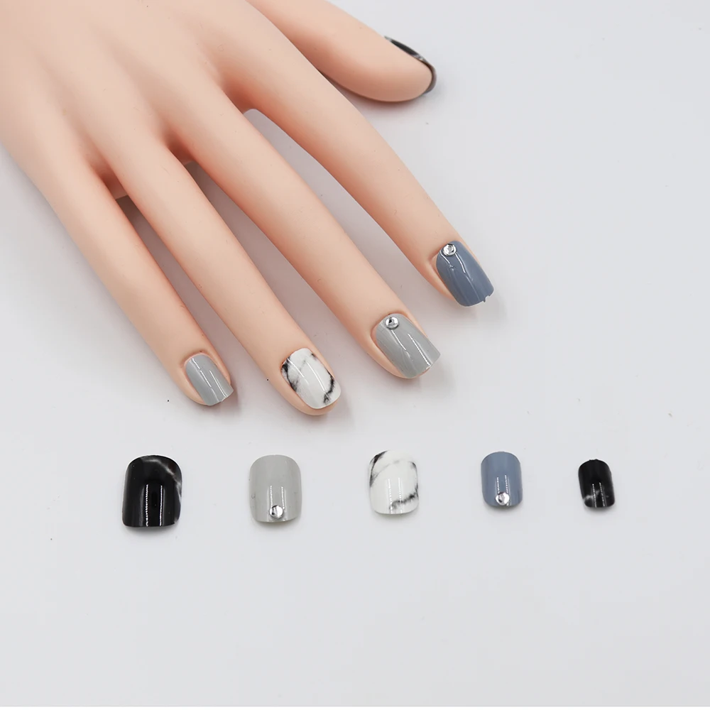 Ensemble De Faux-Ongles,24 Pièces/Lot,Modèles Marbre,Pré-Conçus,Couverture  Complète,Art De Manucure Et De Pédicure - Buy Nail Patch,Faux Ongles,Faux  Ongles Product On Alibaba.com