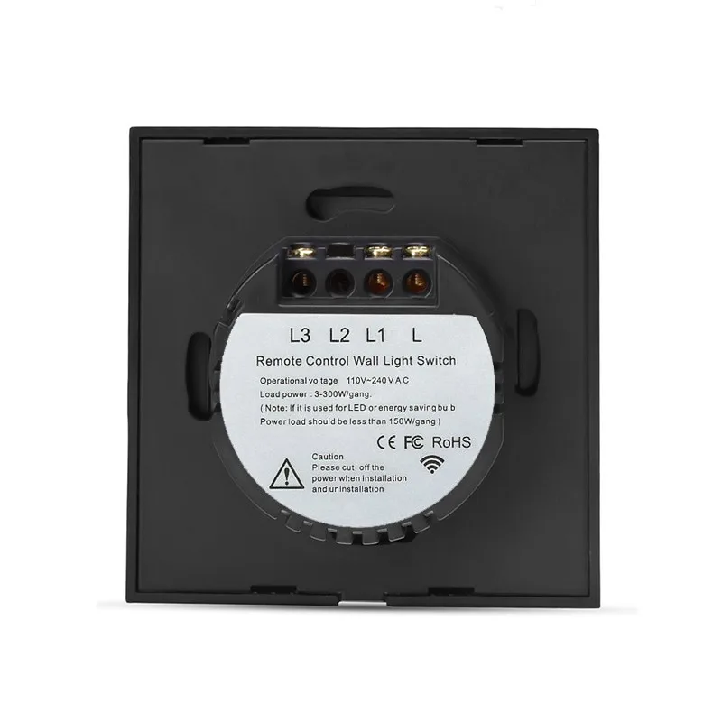 Умный сенсорный настенный выключатель с дистанционным управлением 220 В стандарт ЕС стеклянная панель сенсором