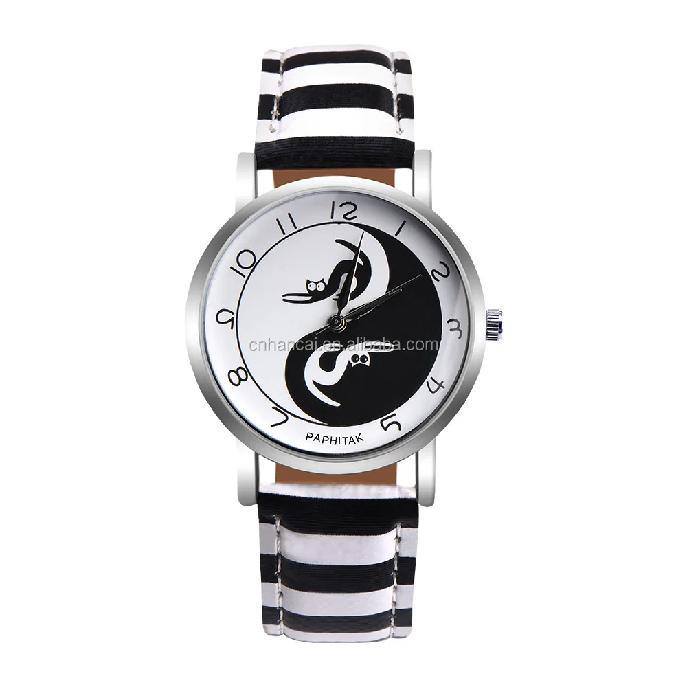 Relojes Mujer Montre Femme Yin Yang Mignon Chat Imprime Faux Bracelet En Cuir Montre A Quartz Analogique Horloge Femelle Relogio Feminino Buy Yin Yang Montre Chat Mignon Product On Alibaba Com