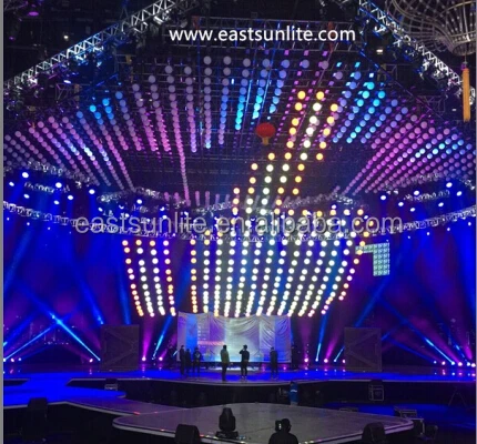3D Stage Lighting DMX 512 Kinetic Lighting System DMX Winch RGB Ball Light