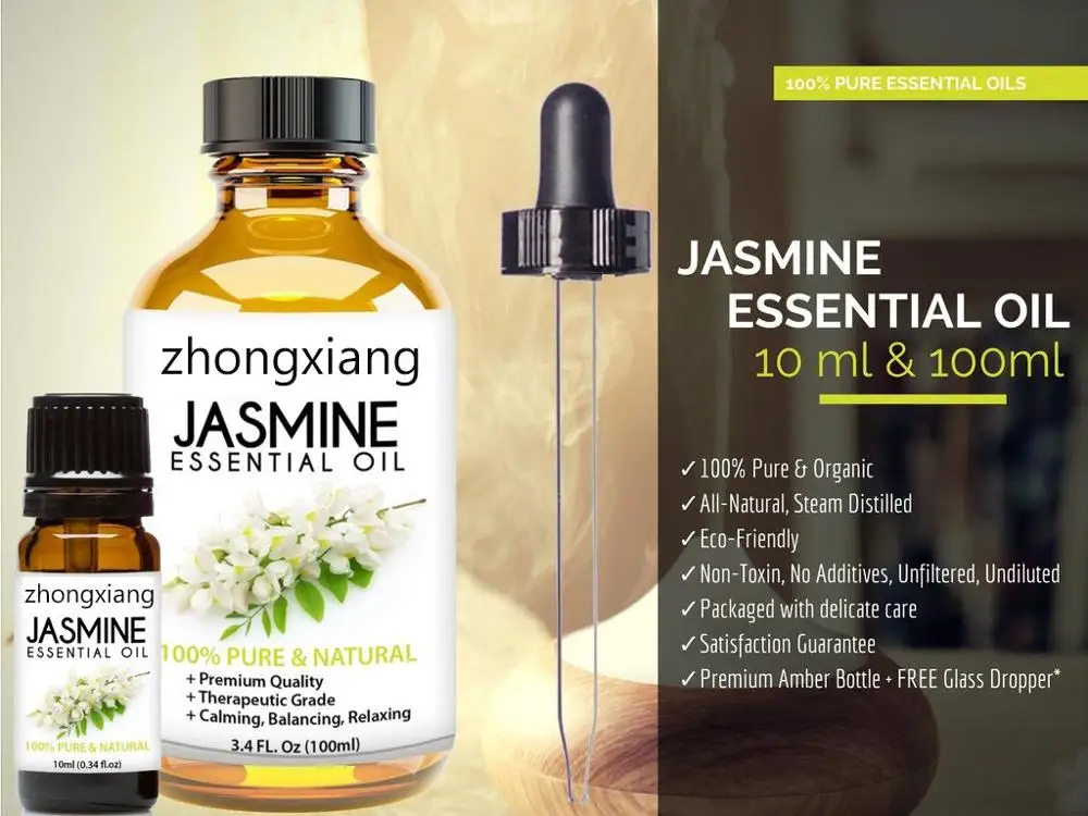 Jasmine Essential Oil - 100% Pure and Natural - Premium Therapeutic Grade 