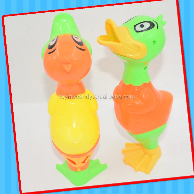 New Products Cheap Candy Toys Plastic Easter Chick Duck Toy with Candy Plastic Easter Toy for Kids