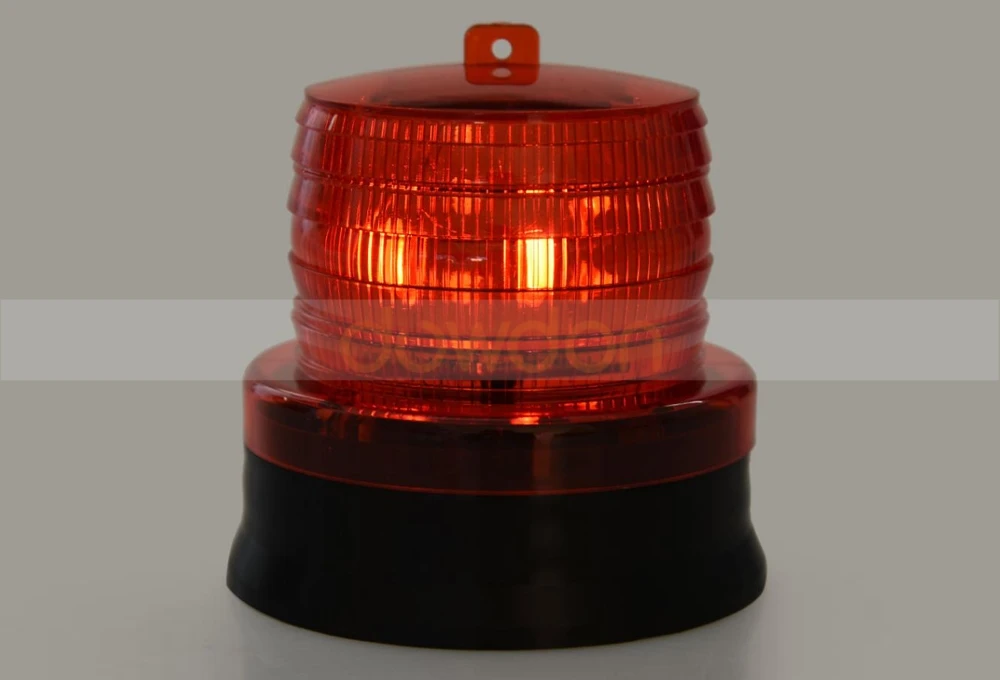 Solar LED Warning Light, 12 V, Magnetic Strobe Warning Light, Solar, Wireless, Dam Light, Strobe Light, Street Light