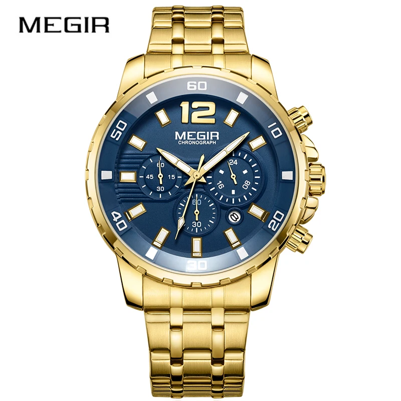 Marca Relojes Nuevos Hombres De Negocios Calendario Cronógrafo Luminosa Reloj  De Cuarzo Militar Pesado Dial Reloj Megir 2068 Hombres Reloj De Lujo - Buy  Megir,Reloj Para Hombre,Reloj De Lujo Product on Alibaba.com