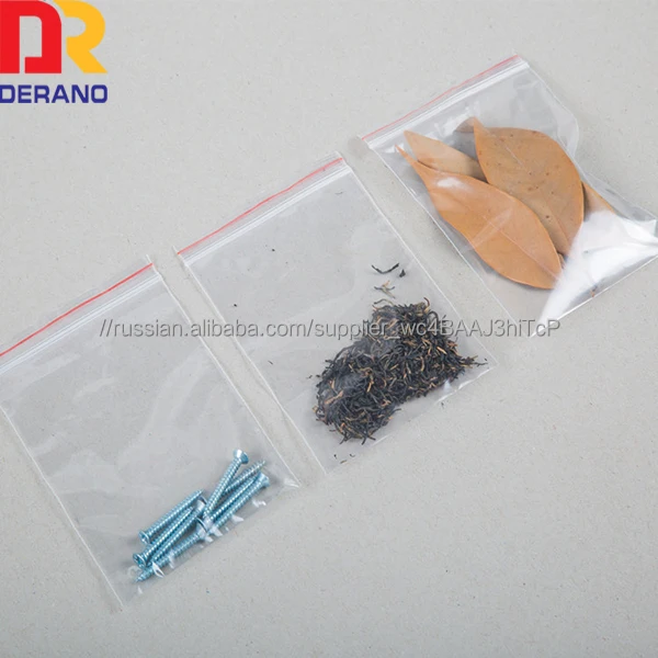 оптовая дешевые пользовательские высокое качество ldpe красная линия застегивающиеся пакеты/малый reclosable мешок для упаковки