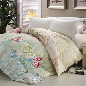 King Size Elegant Style Quilt Products Printed Soft Fluffy Machine Washable Modern Cotton Cover Quilt Comforter Set