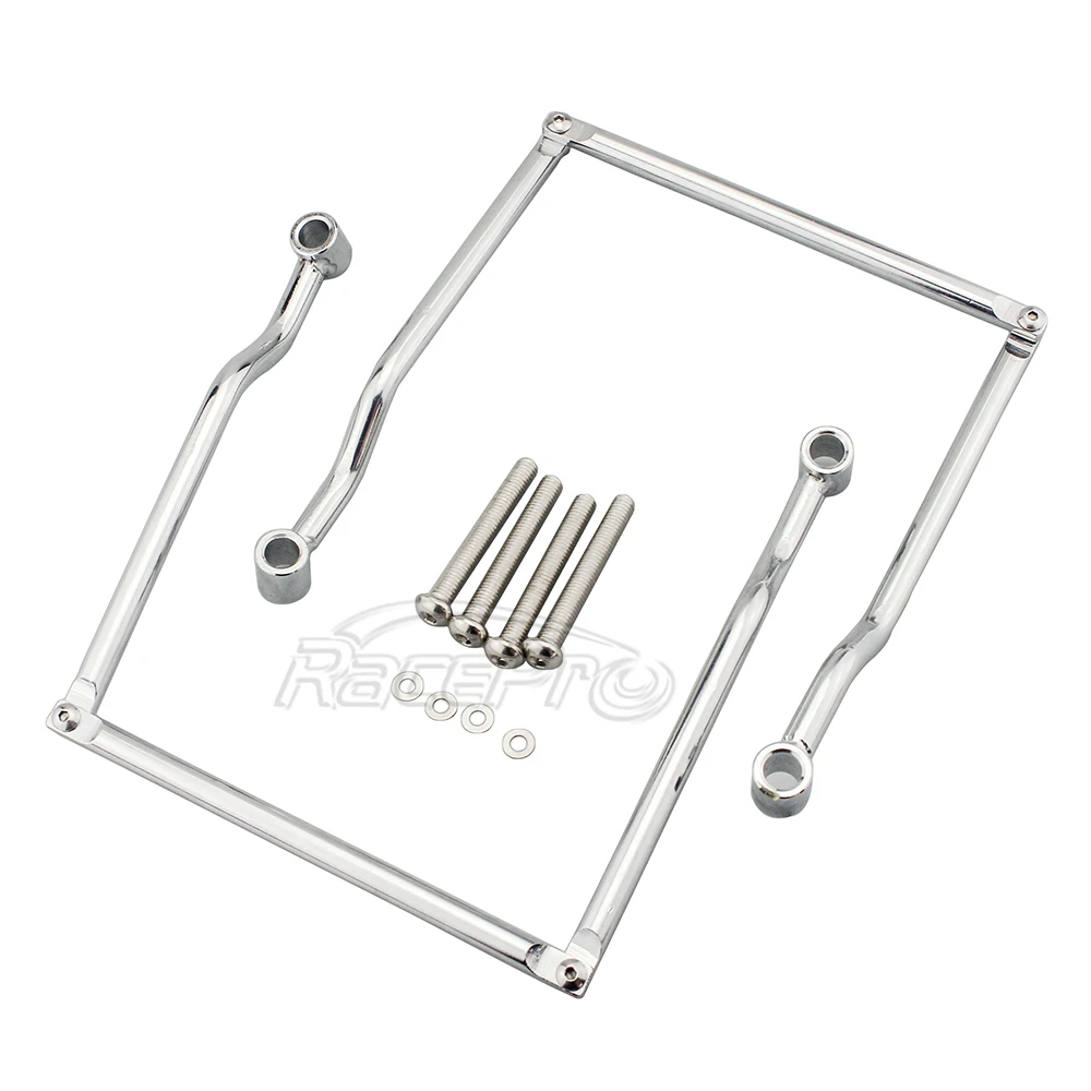 Universal Chrome Saddle Bag Conversion Brackets for Harley Honda