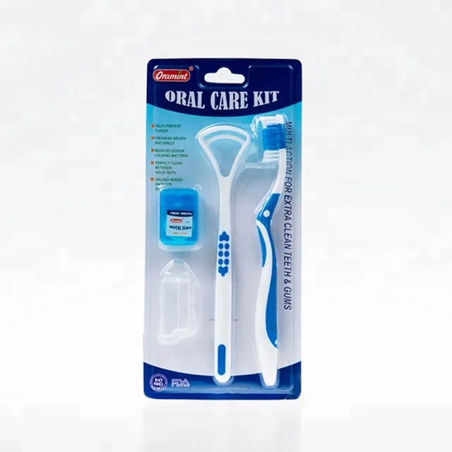 Oral Care Kit Dental Care Kit with Dental Floss and Adult Toothbrush