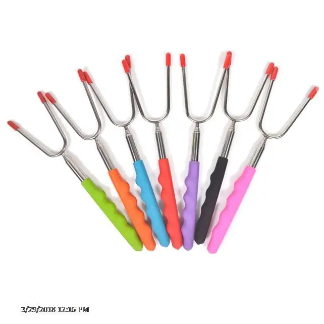 Телескопическая вилка Marshmallow палочка для барбекю