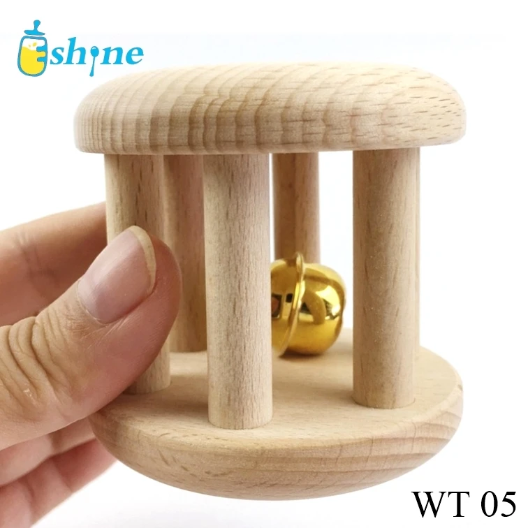 
Новый подарок ребенку от 5 шт. набор деревянных детские погремушки игрушки Монтессори органический бук Детское Зубное кольцо детские погремушки Прорезыватель для зубов 