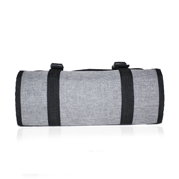 Personalized Folding Luxury Travel Canvas Roll Top Toiletry Bags Mens with Logo Makeup Cosmetic Bag with Hanging Hook