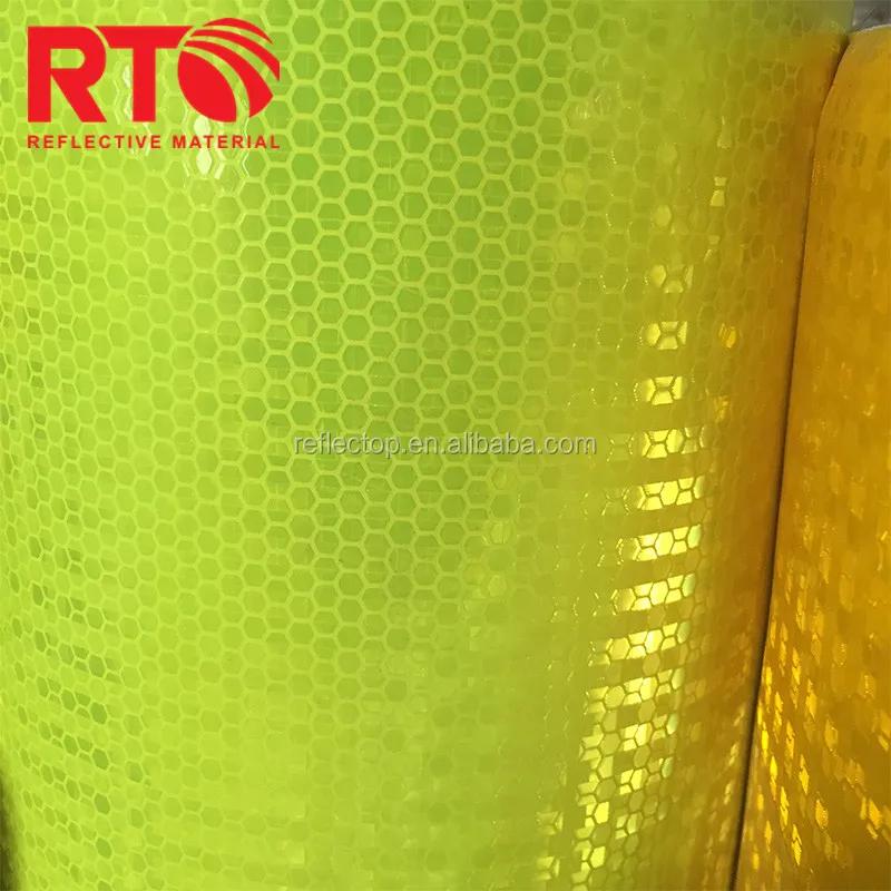 1.24m*50m Honeycomb Self Adhesive Reflective Vinyl PVC Reflecting Sheeting  Eco Solvent Printing Reflective Film manufacture