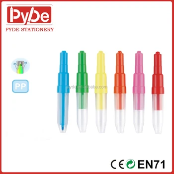 Blow color pen with brush tip marker water color ink for kids painting