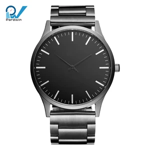 Luxury Wrist Men Watches Stainless Steel PVD Black Plating Japanese Quartz Movement Solid Unisex MIYOTA SAPPHIRE Crystal Buckle