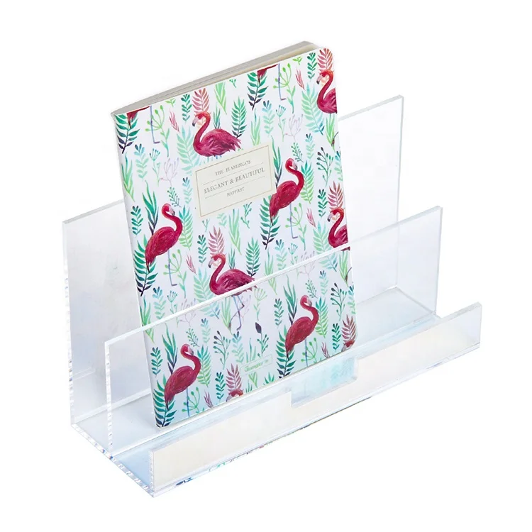 Домашний 2 яруса Радужный держатель для письма Настольный стеклянный