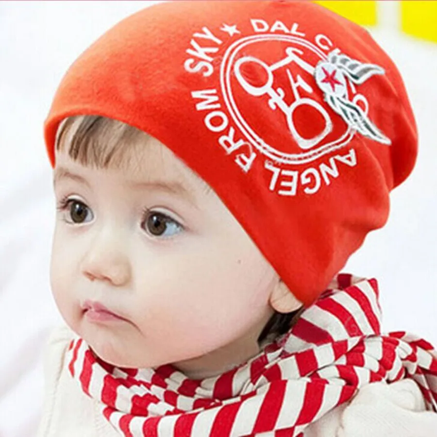 2015 new arrive Spring and autumn Korean style Angel wings sleeve labeling baby hat