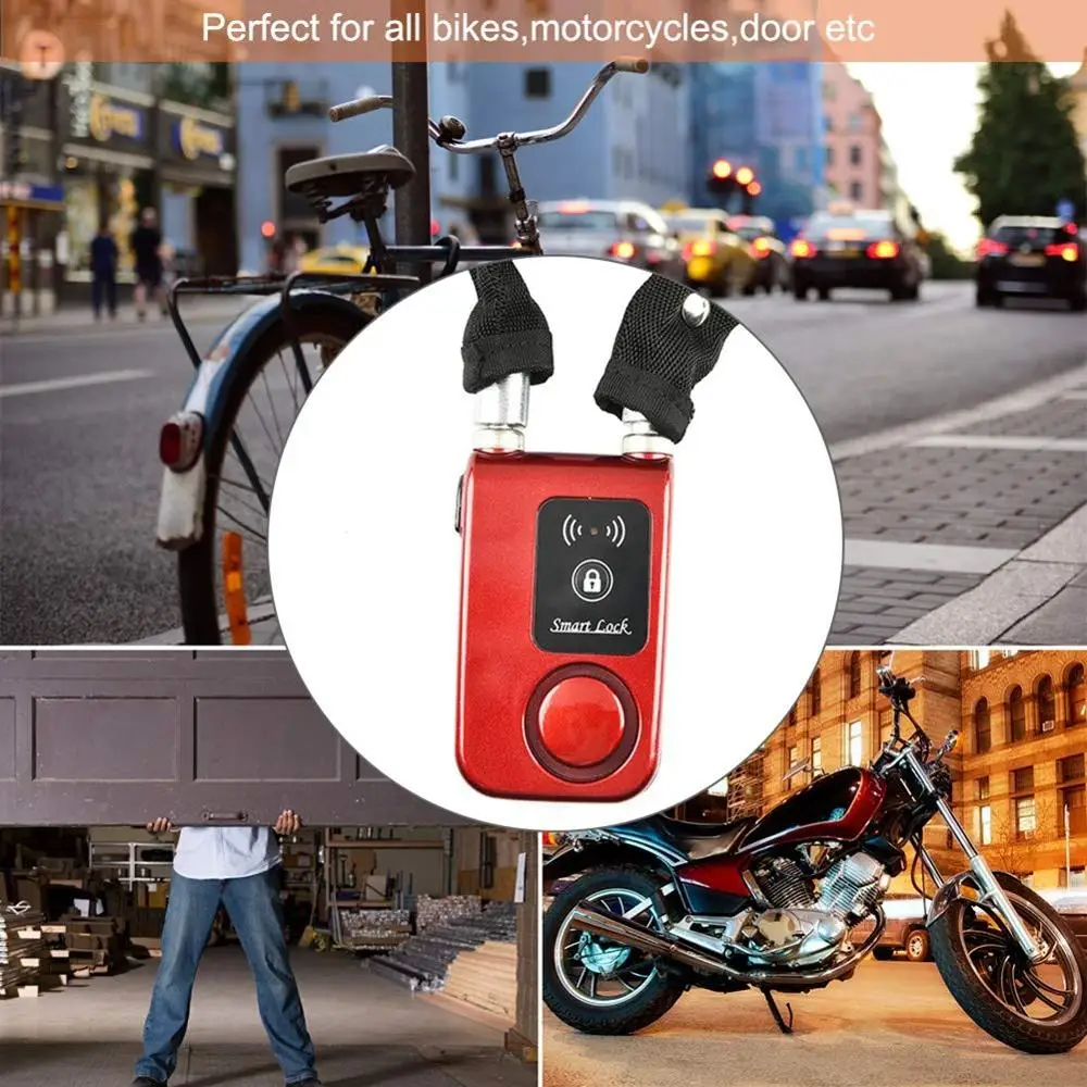 Waterproof Electric Scooter Bicycle Smart Lock 110db Alarm Anti Theft Mobile Phone App Remote Padlock
