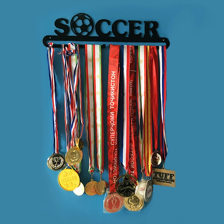 Soccer Male Sports Medal Display Hanger 