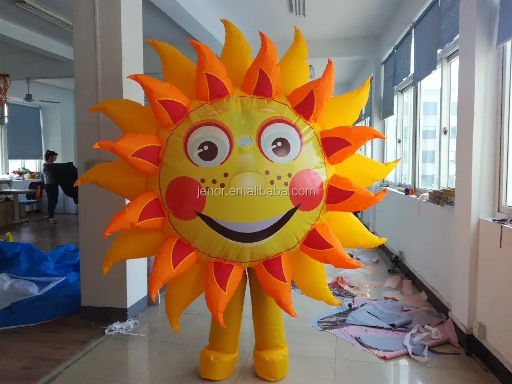 Walking Inflatable Sun Flower Costume for Advertisement