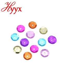 HYYX 2 мм 3 мм 4 мм 5 мм 6 мм 8 мм 10 мм 12 мм 15 мм плоские круглые лазерные блестки 8 мм