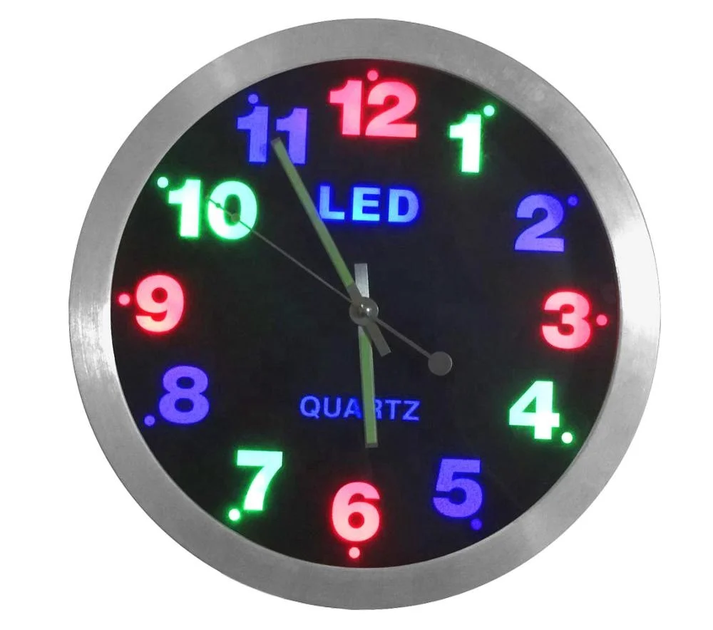Amazon Wanduhr Digital Led Lunartec Wanduhr Led Digital Wanduhr