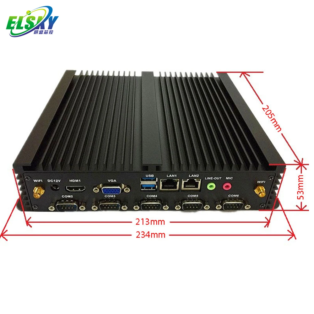 DC 12 В Intel Core I5 3317U мини-ПК с 6COM и 6USB (или 8USB вариант)