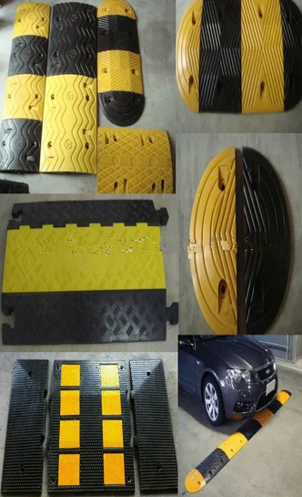 Car Stop Rubber Brick Vulcanizing Press / Rubber Granules Speed Bump Making Machine