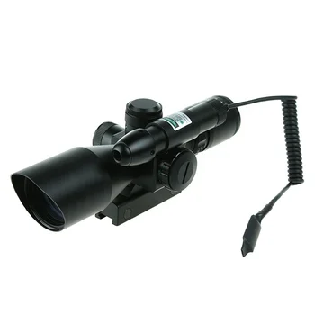 Hunting illuminated riflescope 2.5-10X40 with green laser rifle scope