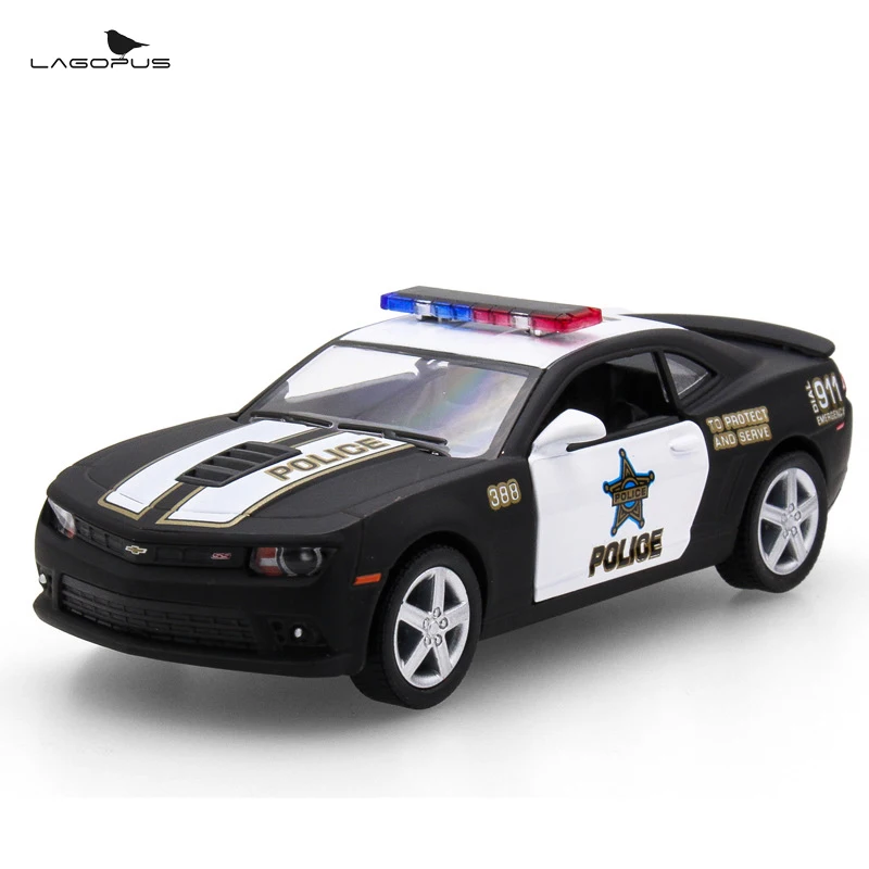 
 Масштаб 1:38 автомобиль игрушки Chevrolet Camaro полиция издание Литые металлические тянущиеся модели автомобиля коллекционная игрушка подарок для детей  