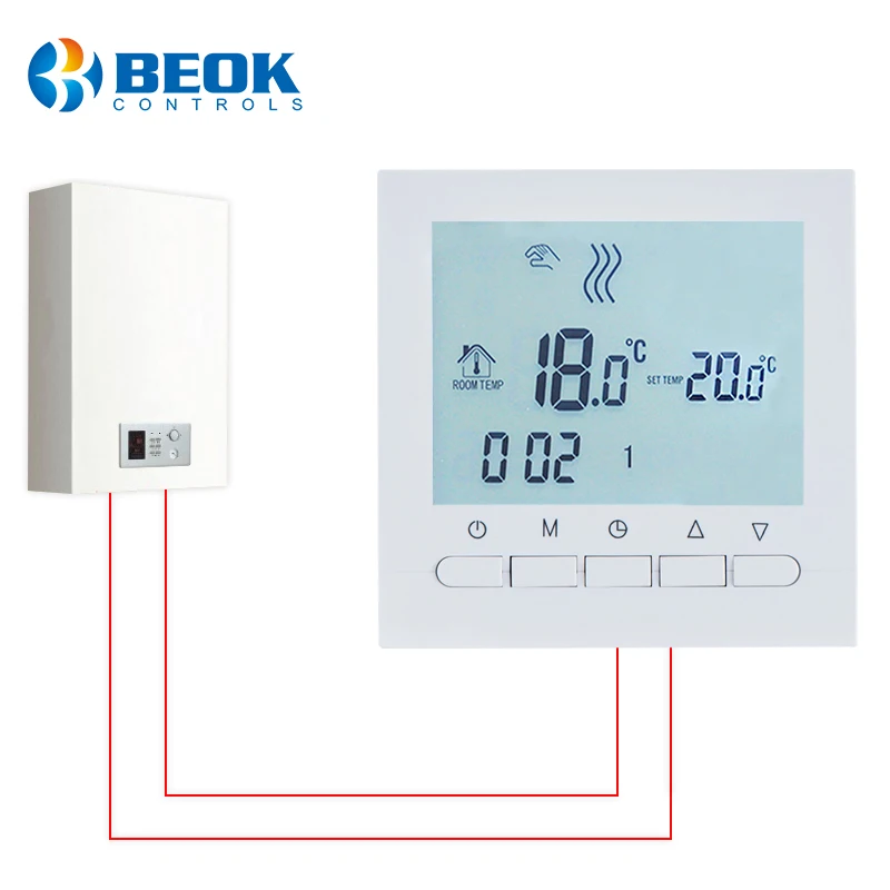 Proverbio letra bar Wholesale Beok BOT-313 Wired 3A Gas Boiler Thermostats with battery power  supply From m.alibaba.com