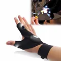 Cycling Gloves Outdoor Fishing Magic Strap Fingerless Glove LED Flashlight Torch Cover Survival Camping Hiking Rescue