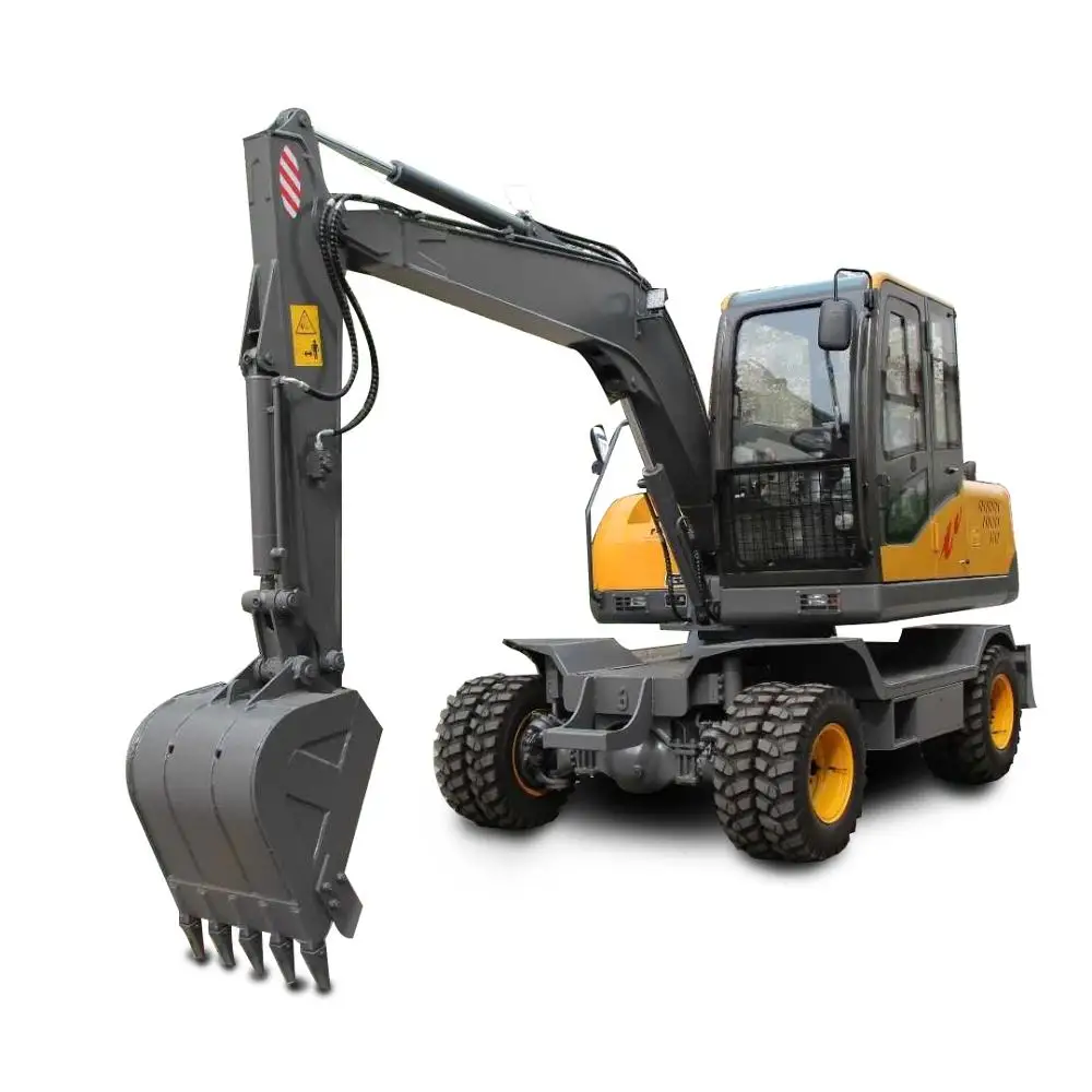 7 ton wheel digger mini digger excavator for sale