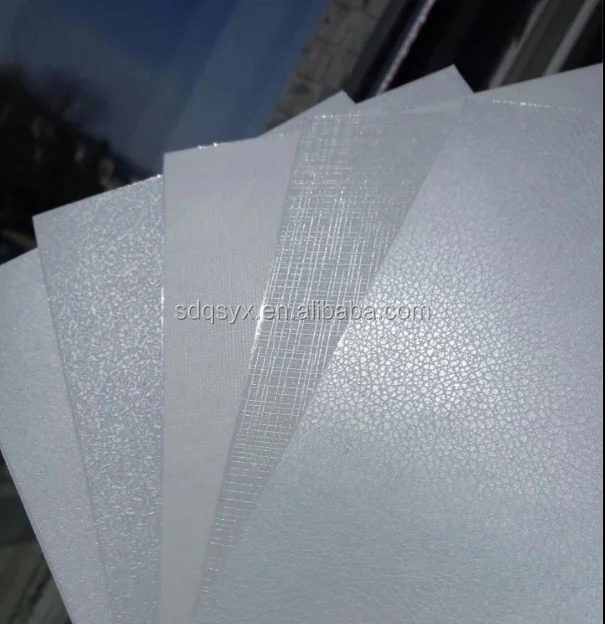 Clear PVC Adhesive Leather Effect Pvc Texture Lamination Film