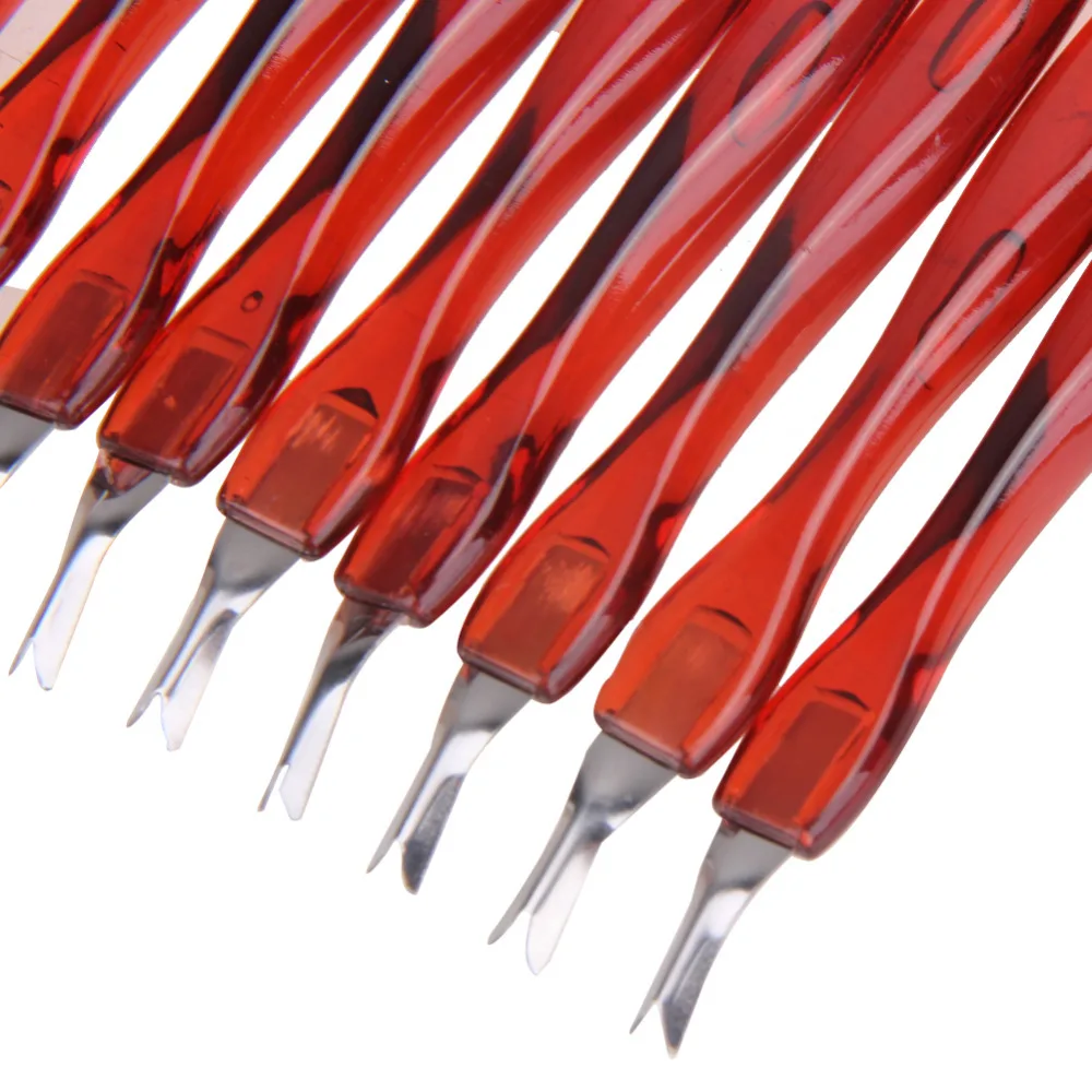 Nail Cuticle Pusher Stainless Steel Head Vshaped Blade Cuticle Trimmer