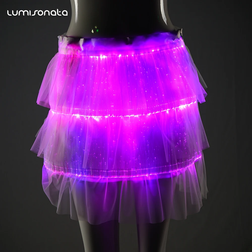 Color Changing Fiber Optic Light up Mini Skirt – Rave-Nation
