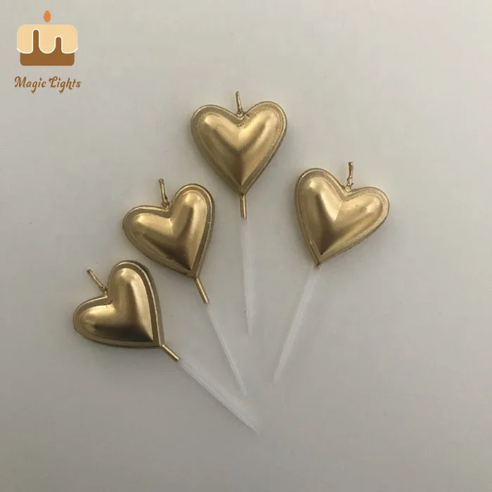 Heart Shaped Gift Decoration Birthday Cake Candle From China