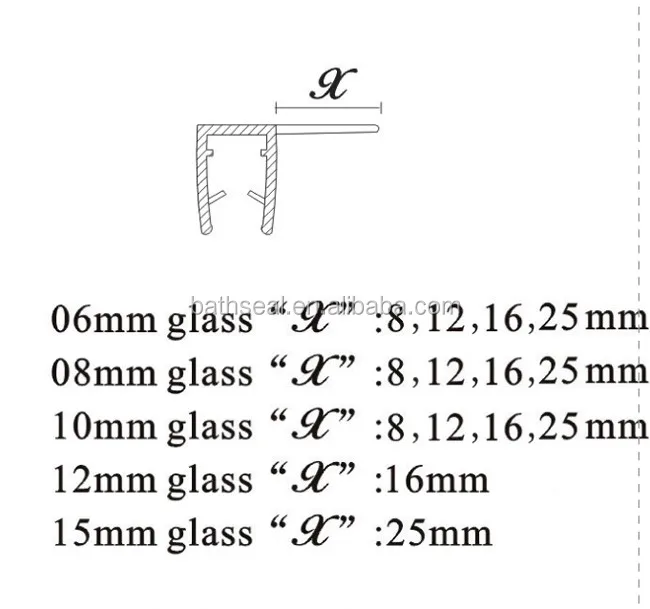 Hot F Type Soft Fin Shower Room Glass Door Waterproof Special PVC/PC Water Shower Seal Strip