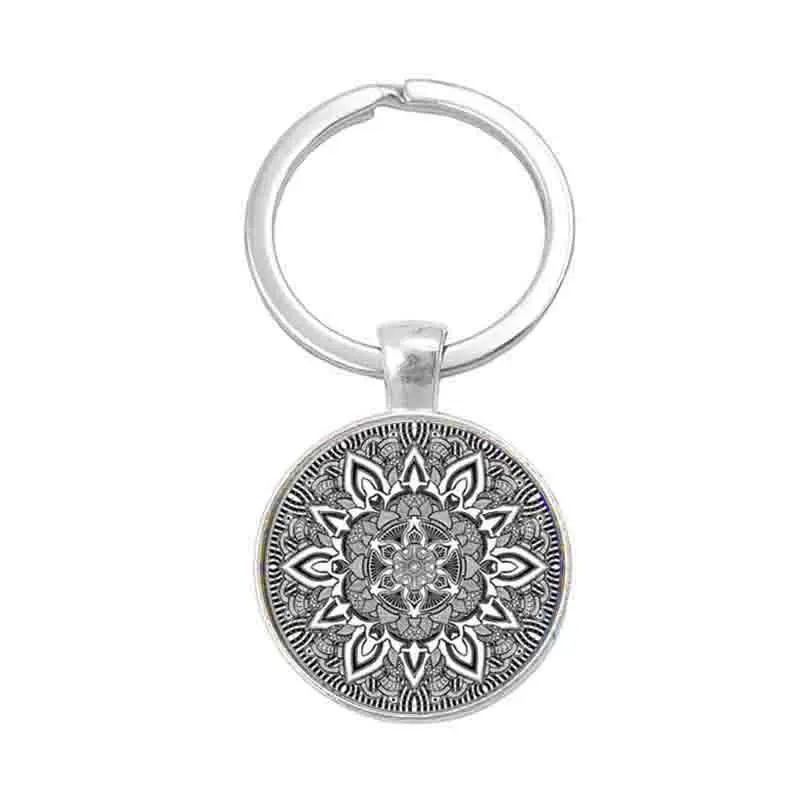 Details about   Mandala Art Picture Glass Cabochon pendant Keychains Sacred Yoga Om Ring #44 