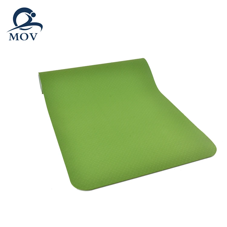 Non Slip Custom logo Print Double Layers Gym 6mm Tpe Yoga Mat