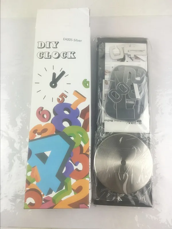 Creative Diy Removable Wall Clock With Simple Digits In A Mirror Effect