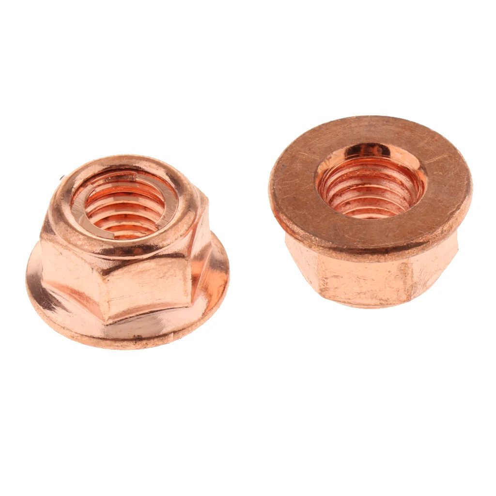25x Brass Metric Exhaust Manifold Nut 10mm x 1.25mm High Temperature Nuts 