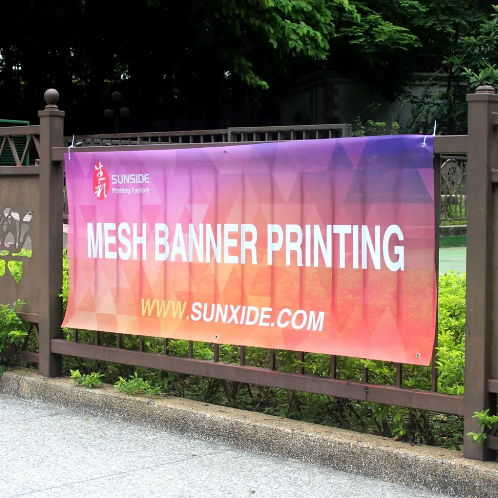 Digital Print Hanging Outdoor Event Printing Fence Backdrop Mesh Banner