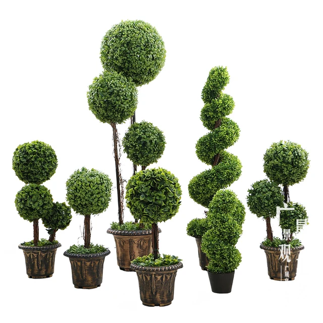 Resistente ai Raggi UV Arachidi Foglie Nozze Ornamento e Decorazione Domestica,30cm Simulation Garden Verde Bosso Buxus Grass Topiary Appendere Le Palle 