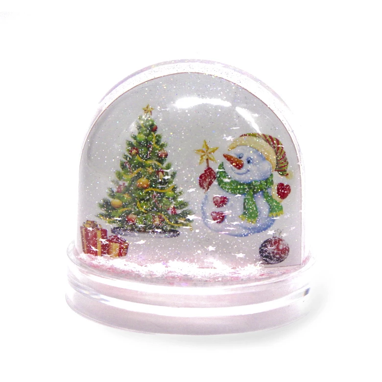 Snow Globe Custom Made Christmas Photo Frame Acrylic Snow Globe Christmas Acrylic Plastic Snowball